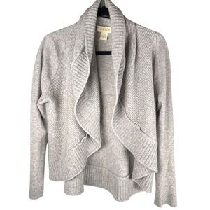 PECK & PECK women’s small gray knit Cashmere blend Cocoon Cardigan sweater